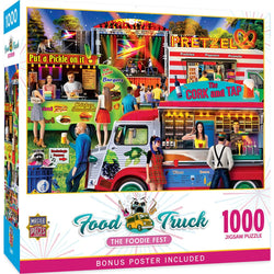 Food Truck Roundup - The Foodie Fest 1000 Piece Jigsaw Puzzle (ONLINE ORDER ONLY)