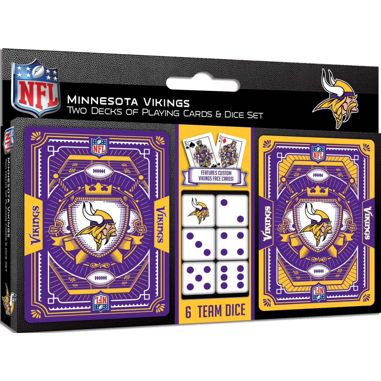 Minnesota Vikings - 2-Pack Playing Cards & Dice Set (ONLINE ORDER ONLY)