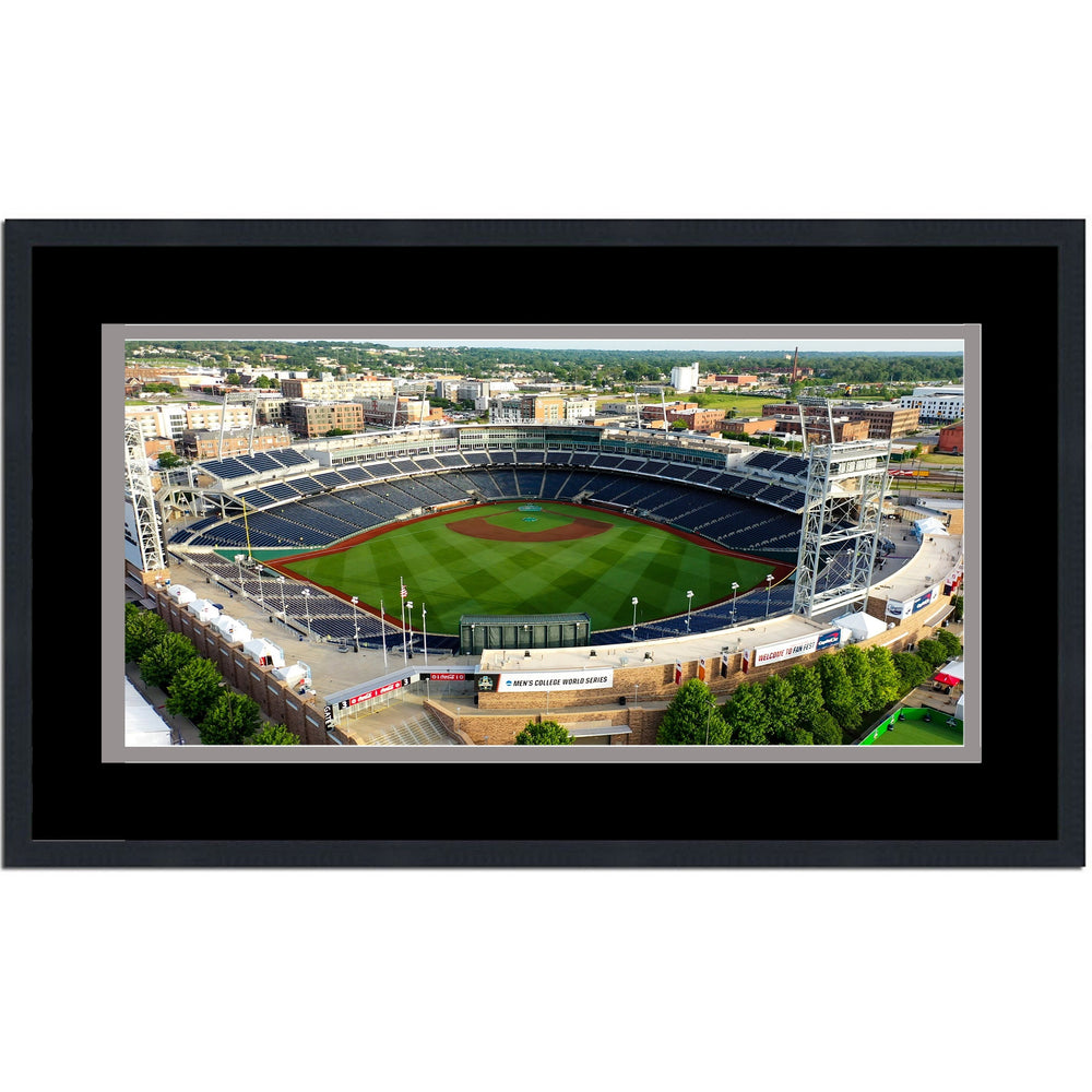 Framed Charles Schwab Field Omaha College World Series 16x24 NCAA Baseball Photo Professionally Matted (ONLINE ORDER ONLY)