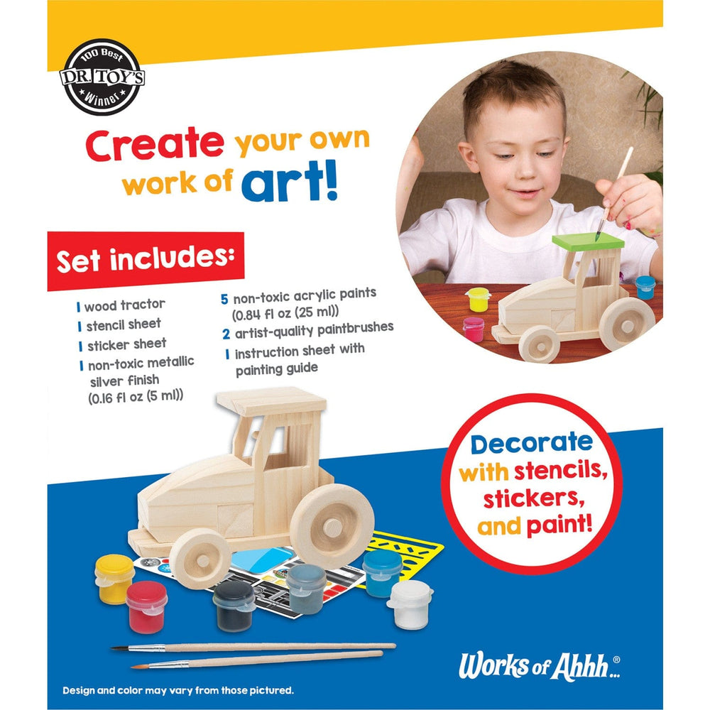 Farm Tractor Wood Craft & Paint Kit (ONLINE ORDER ONLY)