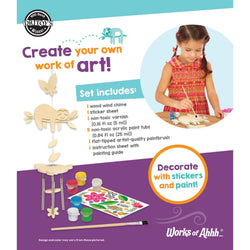 Sloth Wind Chime Wood Craft & Paint Kit (ONLINE ORDER ONLY)