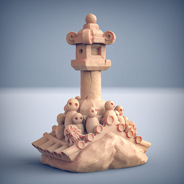 3D Printed Artisan Guild Oni Lamp Oni Clan 28mm 32mm (Online Only)