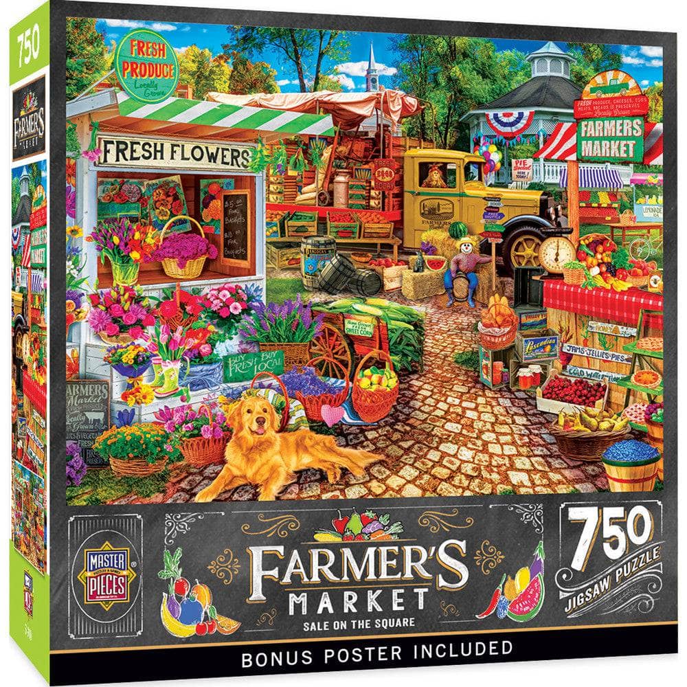 Farmer's Market - Sale on the Square 750 Piece Jigsaw Puzzle (ONLINE ORDER ONLY)