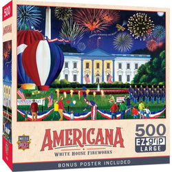 Americana - White House Fireworks 500 Piece EZ Grip Jigsaw Puzzle (ONLINE ORDER ONLY)