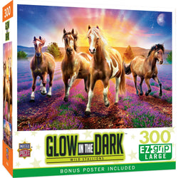 Glow in the Dark - Wild Stallions 300 Piece EZ Grip Jigsaw Puzzle (ONLINE ORDER ONLY)