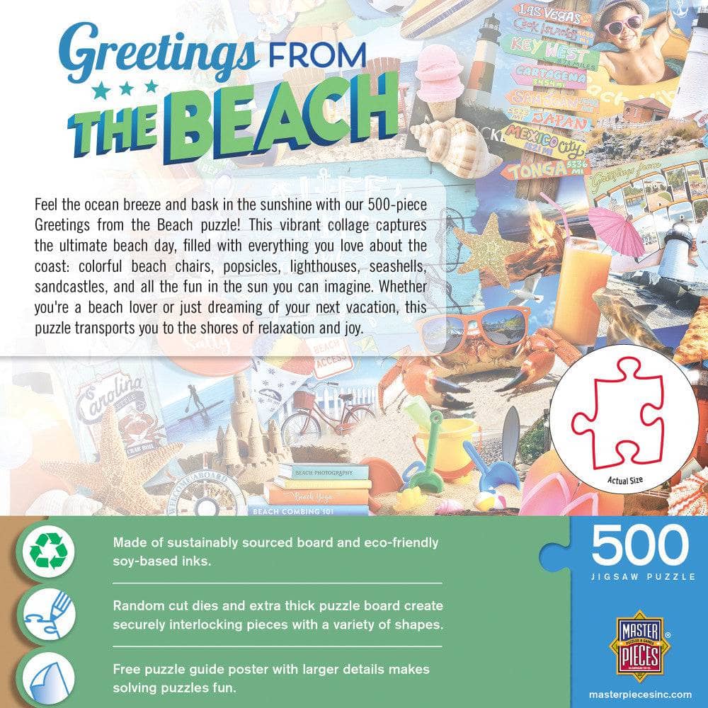 Greetings From the Beach - 500 Piece Jigsaw Puzzle (ONLINE ORDER ONLY)