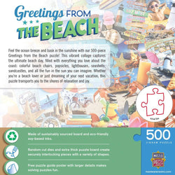 Greetings From the Beach - 500 Piece Jigsaw Puzzle (ONLINE ORDER ONLY)