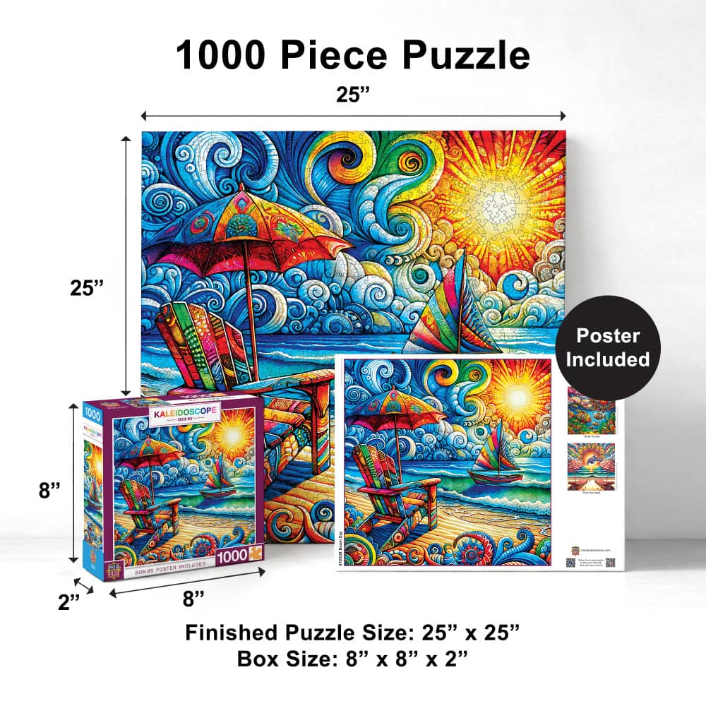 Kaleidoscope - Beach Day 1000 Piece Jigsaw Puzzle