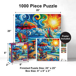 Kaleidoscope - Beach Day 1000 Piece Jigsaw Puzzle