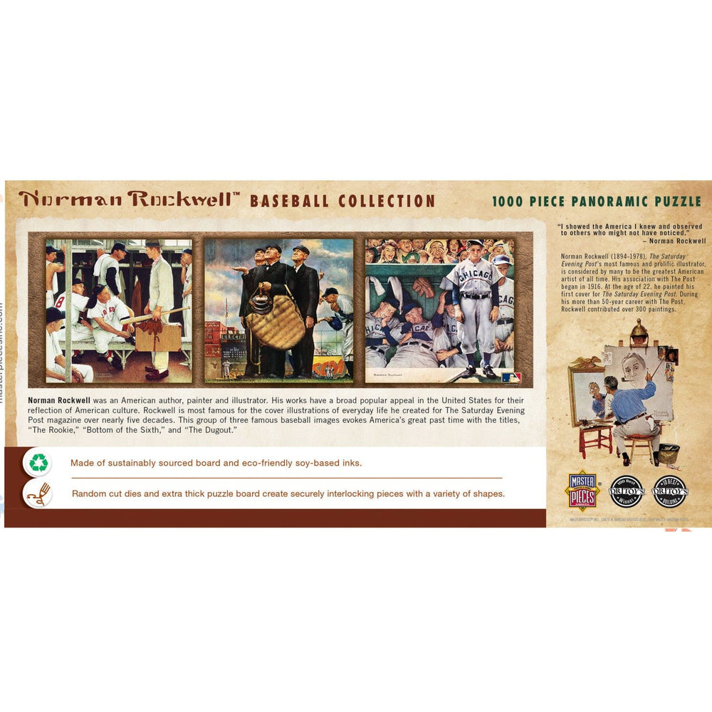 Saturday Evening Post - Baseball Collection 1000 Piece Panoramic Jigsaw Puzzle (ONLINE ORDER ONLY)