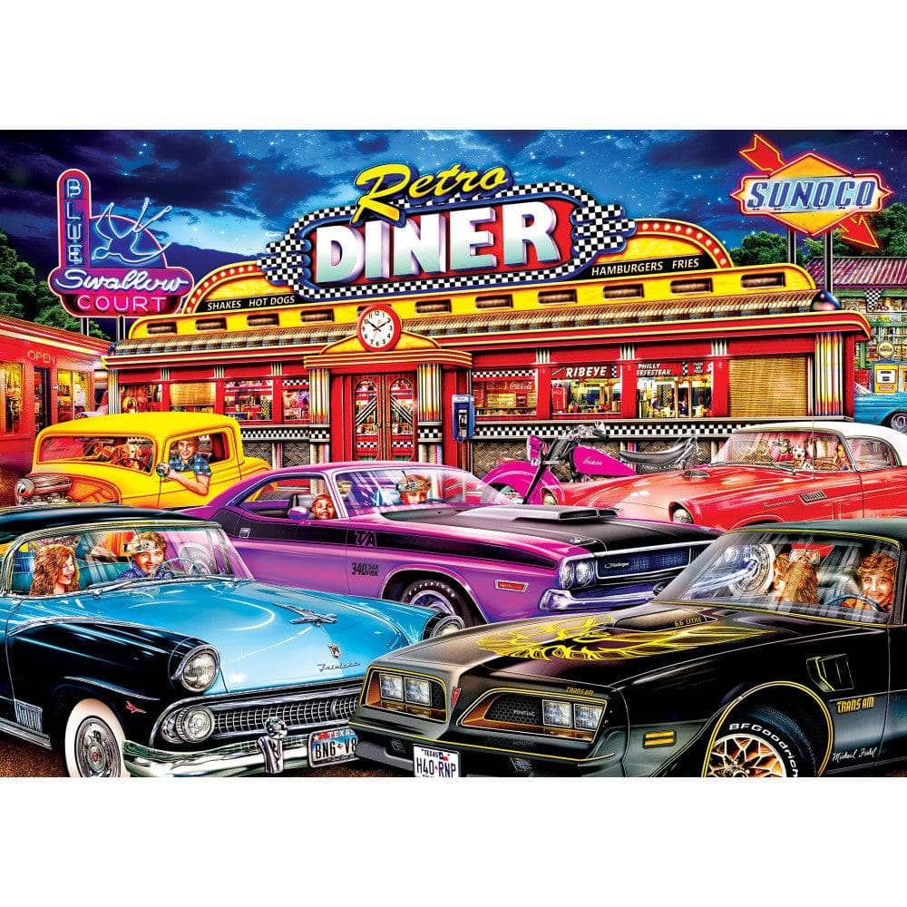 Drive-Ins, Diners & Dives - Golden Hour Grease 500 Piece Jigsaw Puzzle (ONLINE ORDER ONLY)