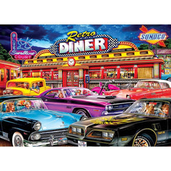 Drive-Ins, Diners & Dives - Golden Hour Grease 500 Piece Jigsaw Puzzle (ONLINE ORDER ONLY)