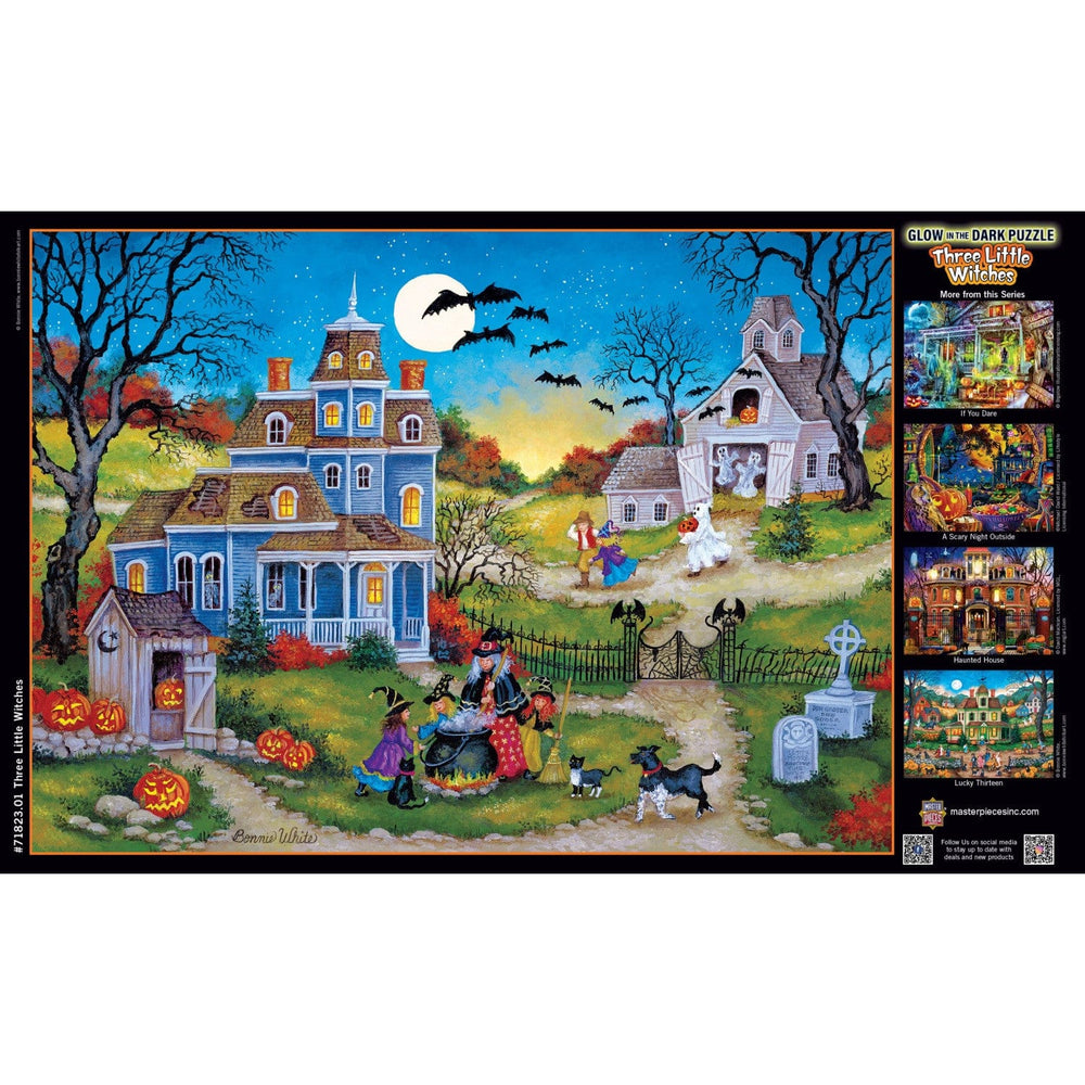 Glow in the Dark - Three Little Witches 1000 Piece Jigsaw Puzzle (ONLINE ORDER ONLY)