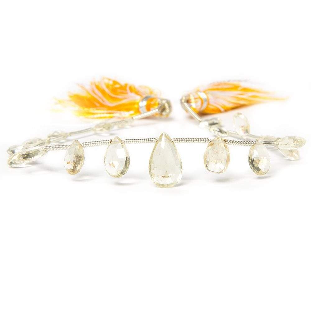 6x4-13x8mm Oregon Sunstone Faceted Pear Beads 8 inch 18 pieces (ONLINE ORDER ONLY)