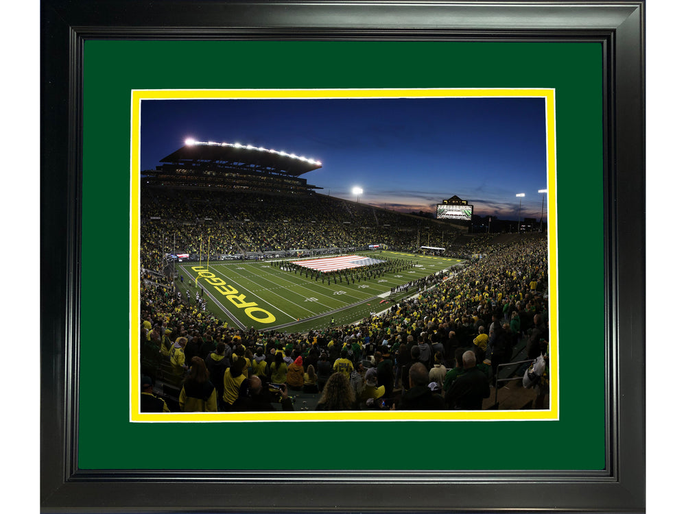 Framed Autzen Stadium Oregon Ducks 11"x14" NCAA Football Photo Professionally Matted (ONLINE ORDER ONLY)