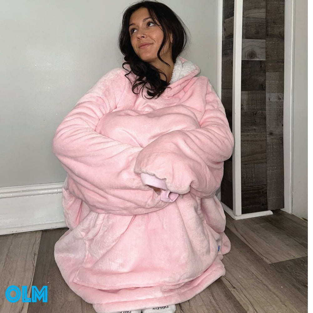 Original Oversized Microfiber & Sherpa Wearable Blanket Hoodie for Kids & Adults | OLM Toys (ONLINE ORDER ONLY)