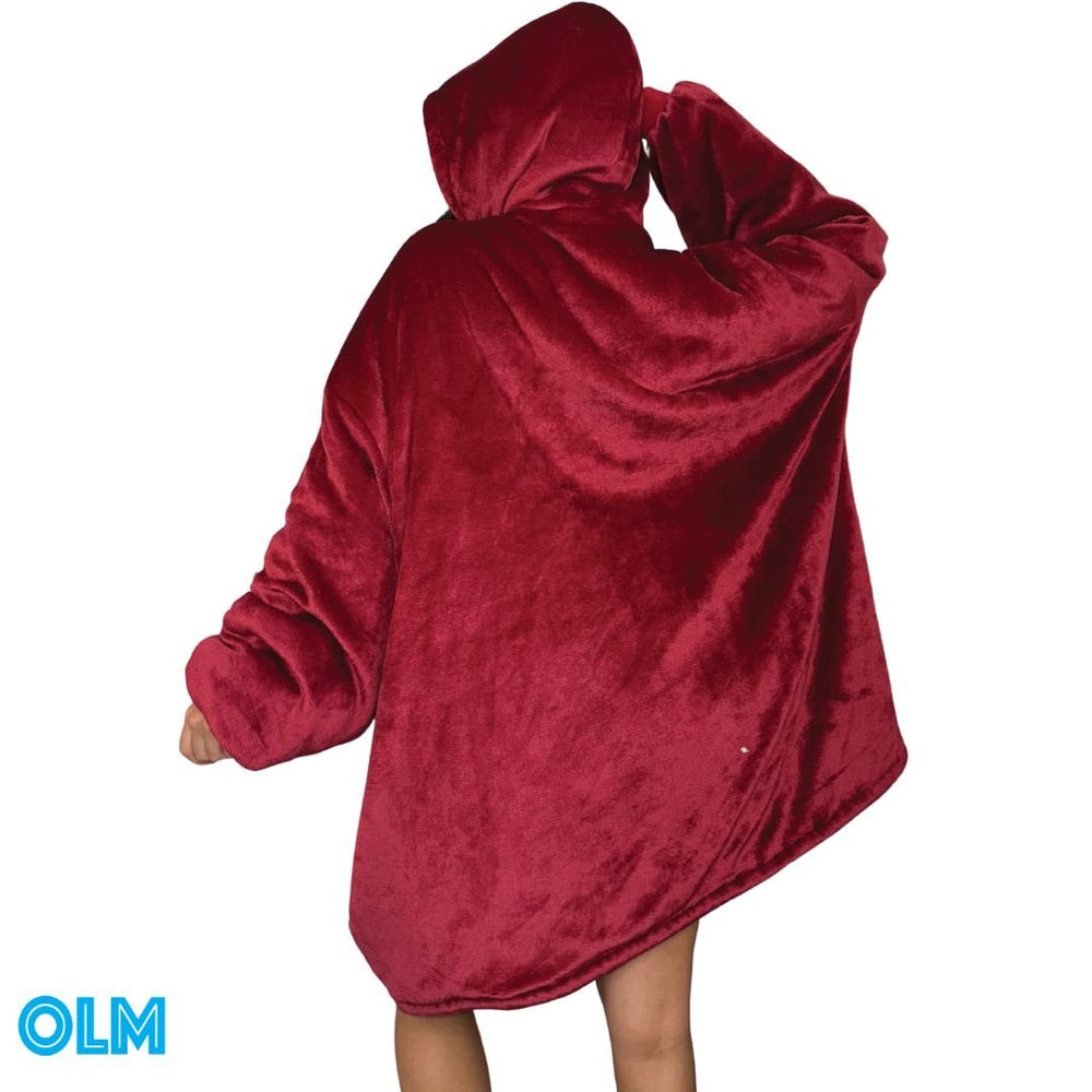 Original Oversized Microfiber & Sherpa Wearable Blanket Hoodie for Kids & Adults | OLM Toys (ONLINE ORDER ONLY)