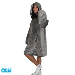 Original Oversized Microfiber & Sherpa Wearable Blanket Hoodie for Kids & Adults | OLM Toys (ONLINE ORDER ONLY)