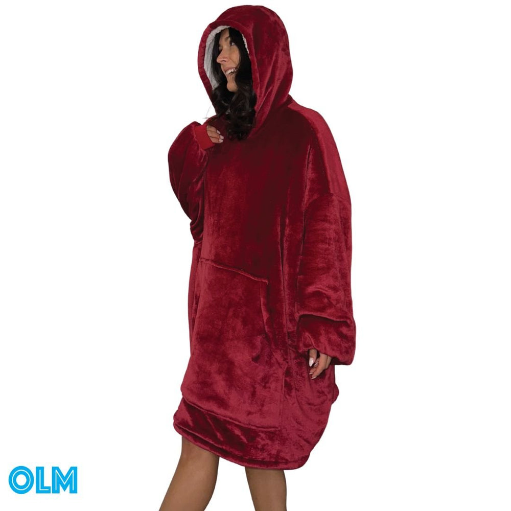 Original Oversized Microfiber & Sherpa Wearable Blanket Hoodie for Kids & Adults | OLM Toys (ONLINE ORDER ONLY)