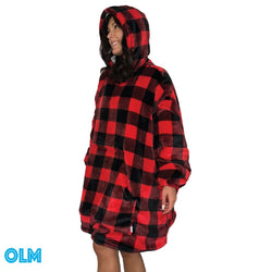 Original Oversized Microfiber & Sherpa Wearable Blanket Hoodie for Kids & Adults | OLM Toys (ONLINE ORDER ONLY)
