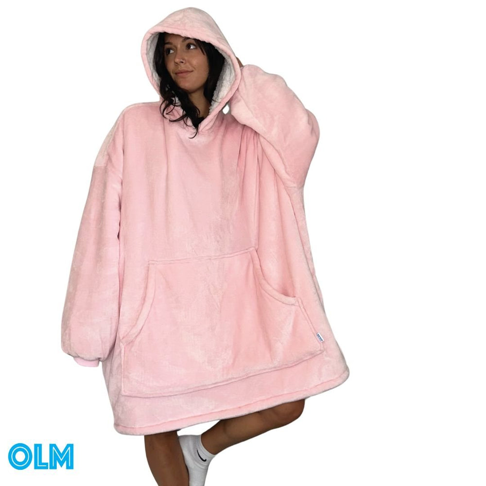 Original Oversized Microfiber & Sherpa Wearable Blanket Hoodie for Kids & Adults | OLM Toys (ONLINE ORDER ONLY)