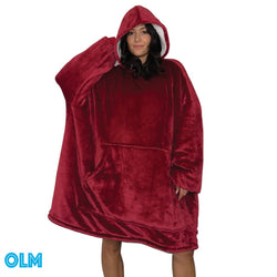Original Oversized Microfiber & Sherpa Wearable Blanket Hoodie for Kids & Adults | OLM Toys (ONLINE ORDER ONLY)