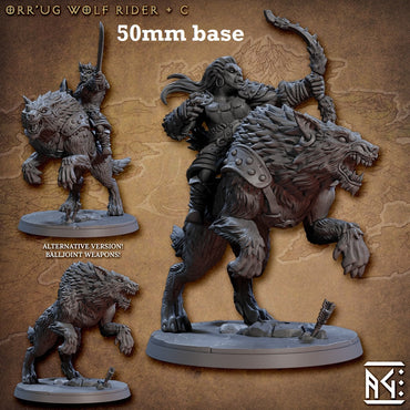 Orr'ug Wolf Rider: Sculpt C (Direwolf Orc Cavalry Unit or Wild) (ONLINE ORDER ONLY)