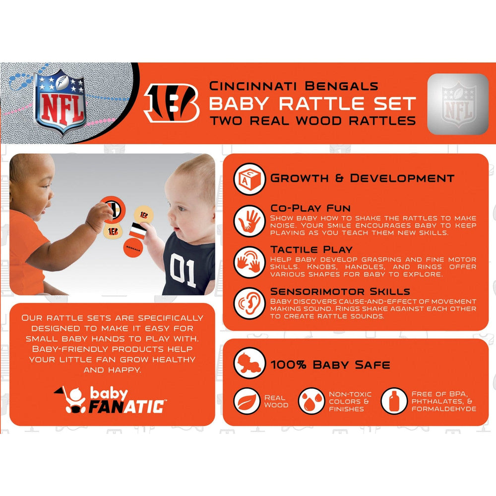 Cincinnati Bengals - Baby Rattles 2-Pack (ONLINE ORDER ONLY)
