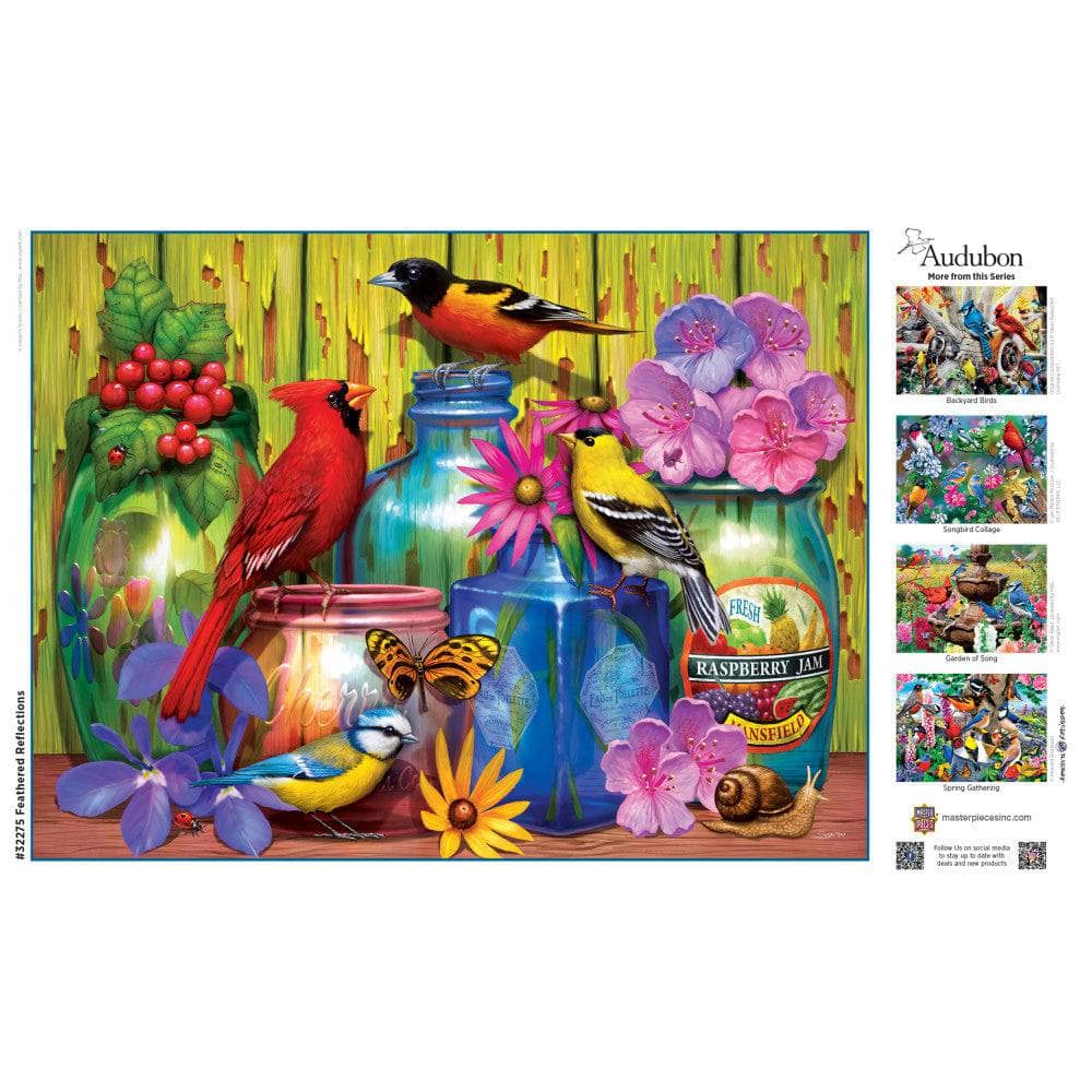 Audubon - Feathered Reflections 300 Piece EZ Grip Jigsaw Puzzle (ONLINE ORDER ONLY)