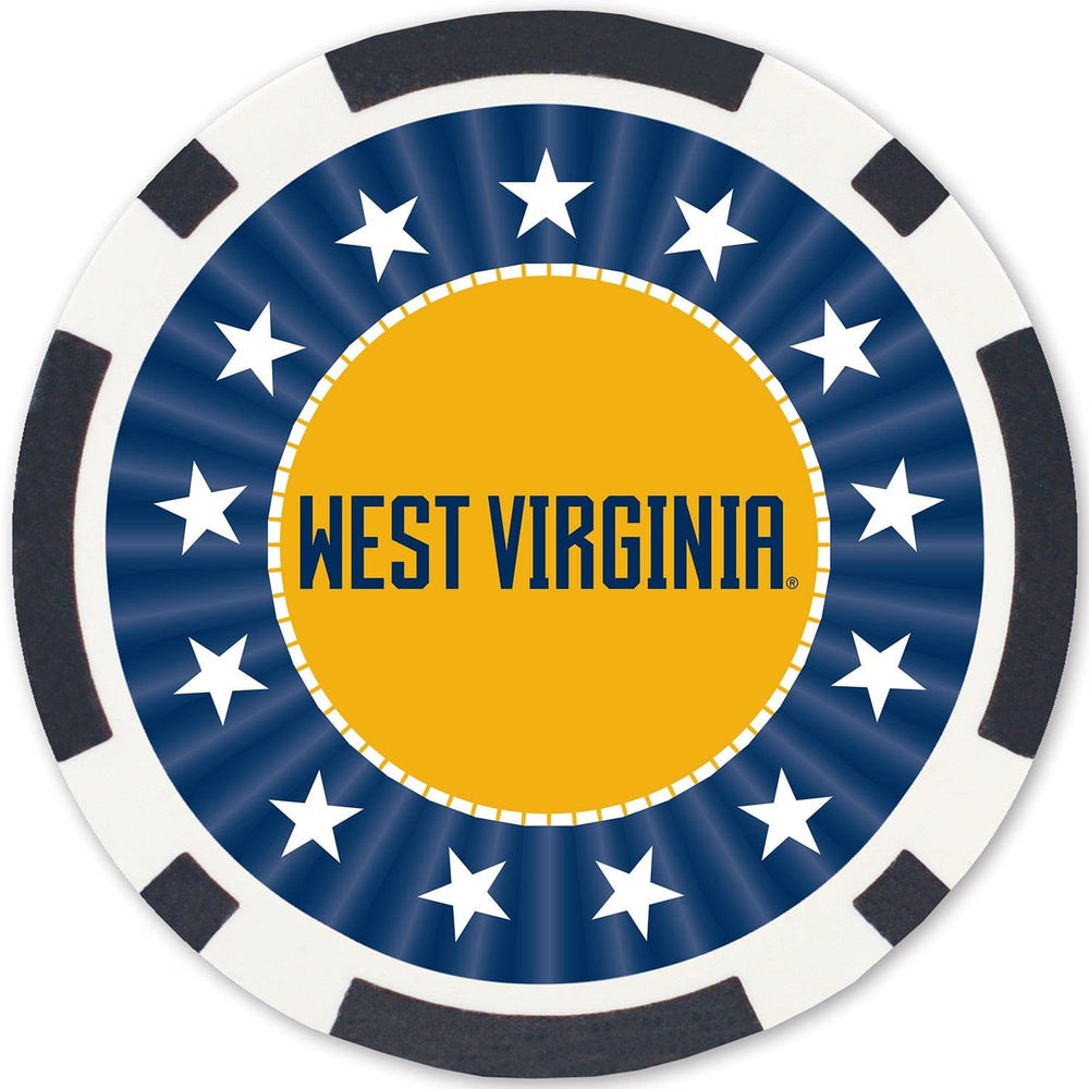 West Virginia Mountaineers 100 Piece Poker Chips (ONLINE ORDER ONLY)
