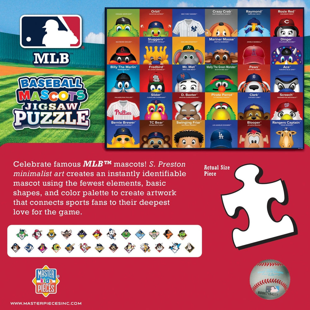 MLB Mascots 100 Piece Jigsaw Puzzle (ONLINE ORDER ONLY)