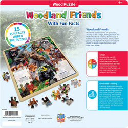 Wood Fun Facts - Woodland Friends 48 Piece Wood Jigsaw Puzzle (ONLINE ORDER ONLY)