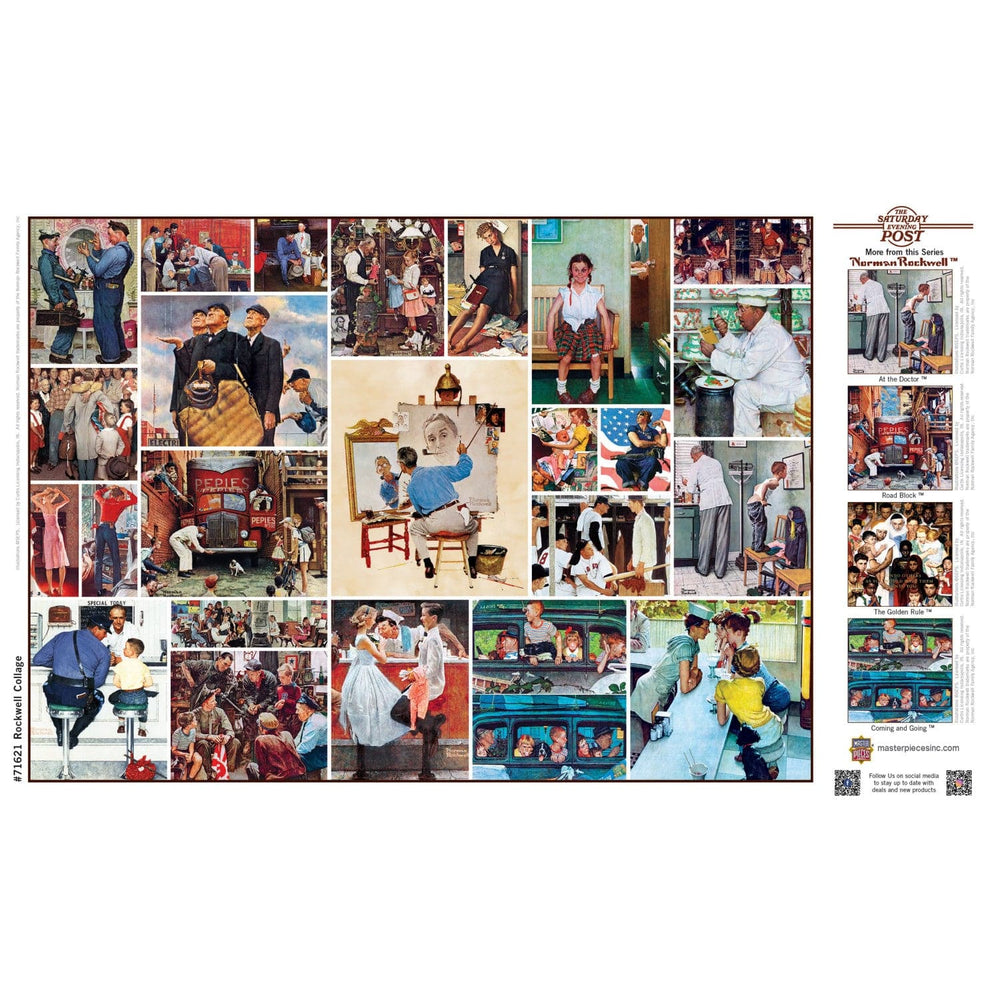 Saturday Evening Post - Rockwell Collage 1000 Piece Jigsaw Puzzle (ONLINE ORDER ONLY)