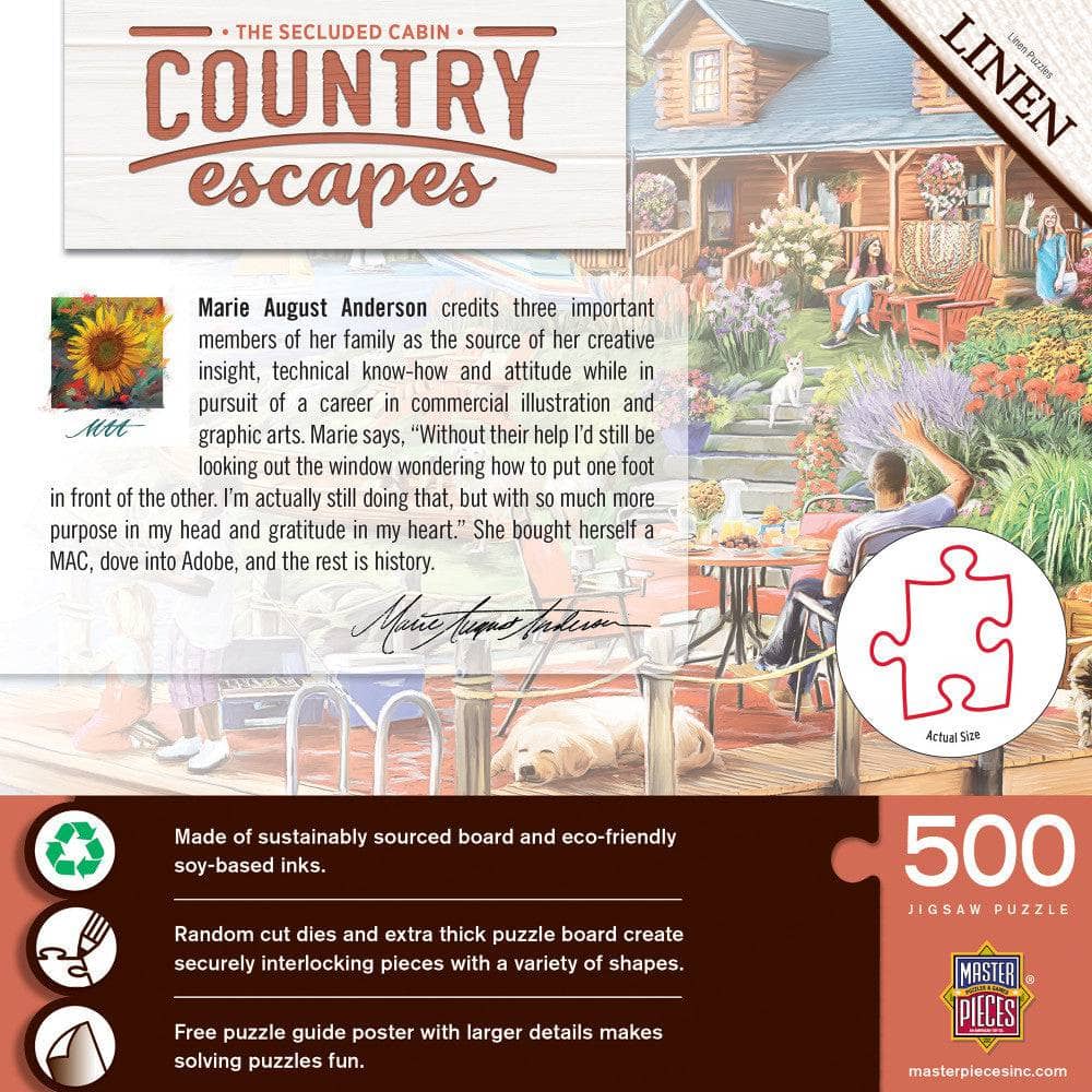 Country Escapes - The Secluded Cabin 500 Piece Jigsaw Puzzle (ONLINE ORDER ONLY)