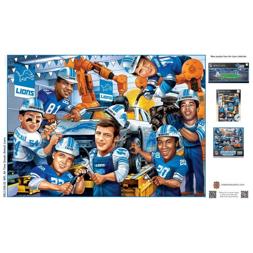 Detroit Lions - All-Time Greats 500 Piece Jigsaw Puzzle