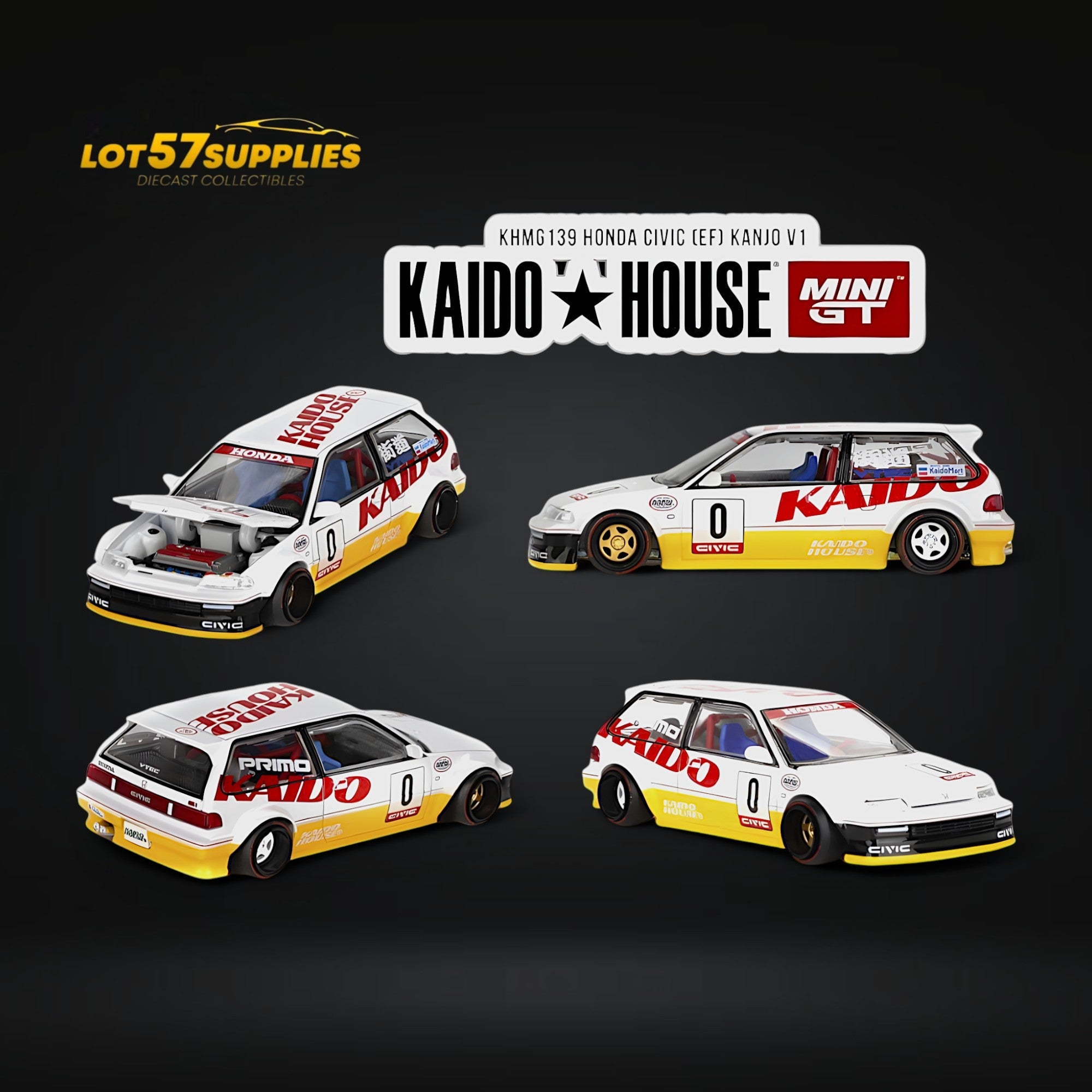 Mini GT x Kaido House Honda Civic EF Kanjo V1 #0 V1 1:64 (ONLINE ORDER ONLY)