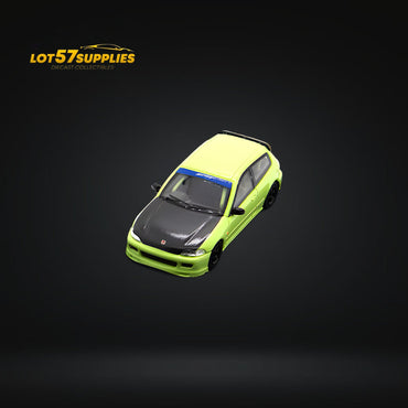 Street Weapon Honda Civic EG6 Thailand Modification Exhibition Spoon Green Livery 1:64 Limited to 400 Pcs (ONLINE ORDER ONLY)