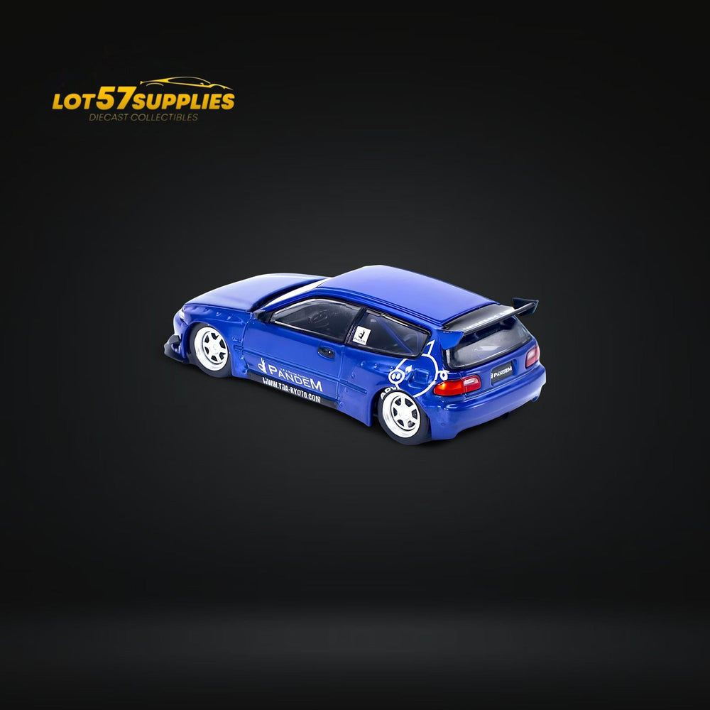Pop Race Honda Civic EG6 Hatchback v1.5 Pandem Metallic Blue PR640127 1:64 (ONLINE ORDER ONLY)