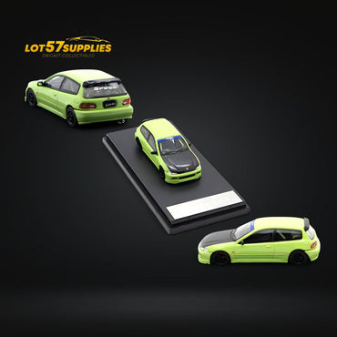 Street Weapon Honda Civic EG6 Thailand Modification Exhibition Spoon Green Livery 1:64 Limited to 400 Pcs (ONLINE ORDER ONLY)