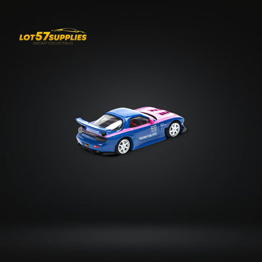 (Pre-Order) PopRace Mazda RX7 RE-AMEMIYA - Blue/Pink 1:64 (ONLINE ORDER ONLY)