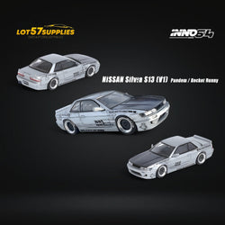 Inno64 Nissan Silvia S13 (V1) Pandem Rocket Bunny in Silver 1:64 (ONLINE ORDER ONLY)