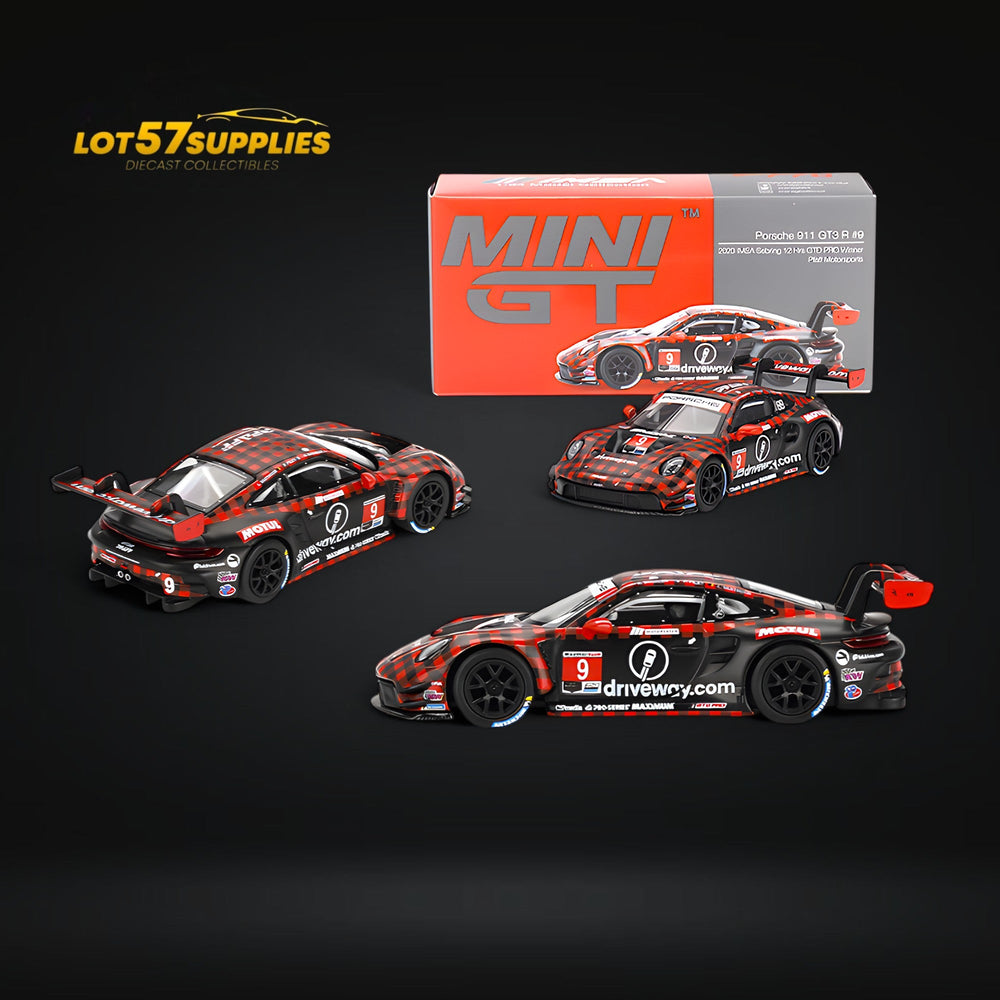 Mini-GT Porsche 911 GT3 R #9 GTD PRO Pfaff Motorsports IMSA 2023 Sebring 12 Hrs. Winner #770 1:64 (ONLINE ORDER ONLY)