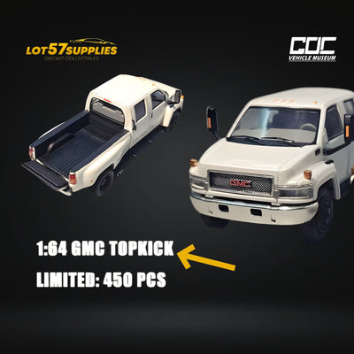 GOC GMC TOPKICK Pickup White 1:64 - Limited to 450 Pcs (ONLINE ORDER ONLY)