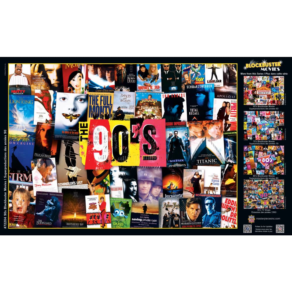 Blockbusters - 90's Movies 1000 Piece Jigsaw Puzzle
