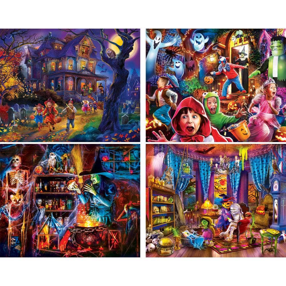Halloween Glow in the Dark 4-Pack 100 Piece Jigsaw Puzzles (ONLINE ORDER ONLY)