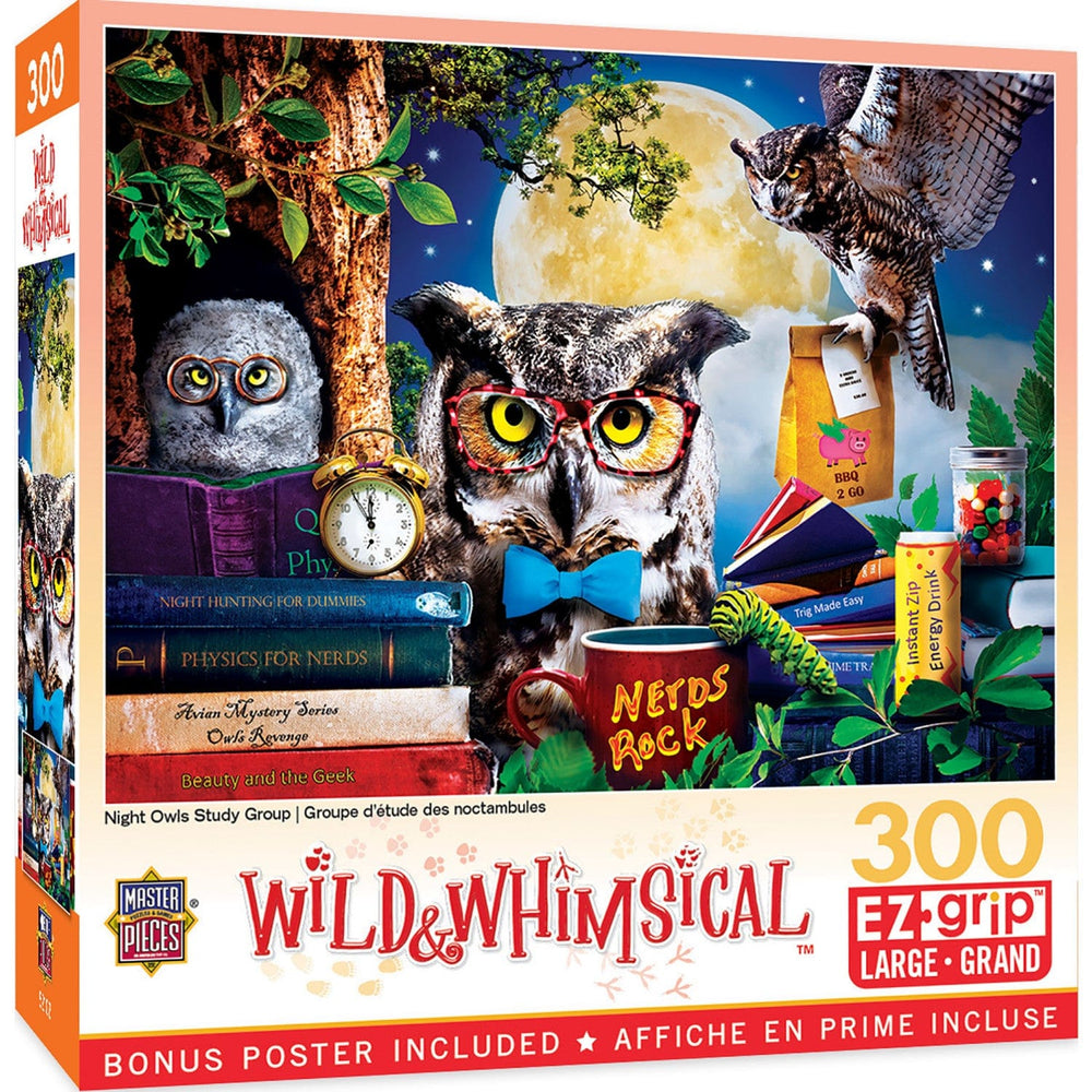Wild & Whimsical - Night Owls Study Group 300 Piece EZ Grip Jigsaw Puzzle (ONLINE ORDER ONLY)