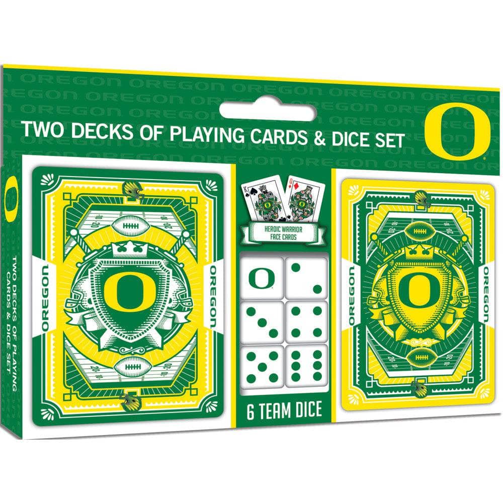Oregon Ducks - 2-Pack Playing Cards & Dice Set