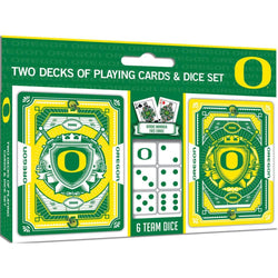 Oregon Ducks - 2-Pack Playing Cards & Dice Set