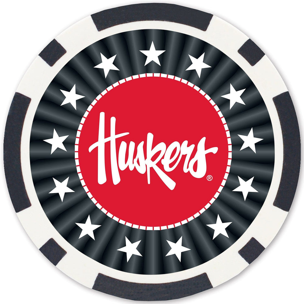 Nebraska Cornhuskers 100 Piece Poker Chips (ONLINE ORDER ONLY)