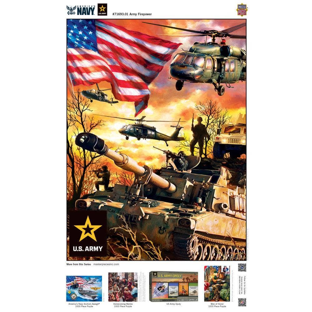 U.S. Army - Army Firepower 1000 Piece Jigsaw Puzzle (ONLINE ORDER ONLY)